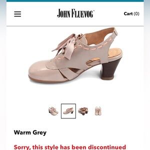 Fluevog Operetta Malena sandals in taupe/grey.